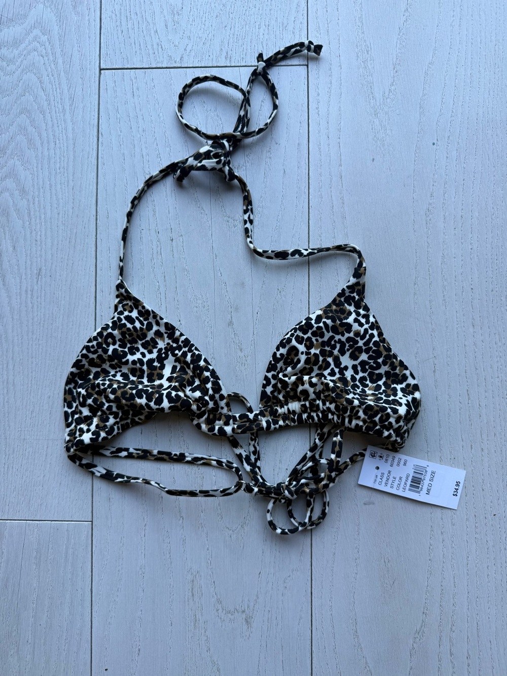 Pacsun Leopard Delia Double Tunnel Triangle Bikini Top